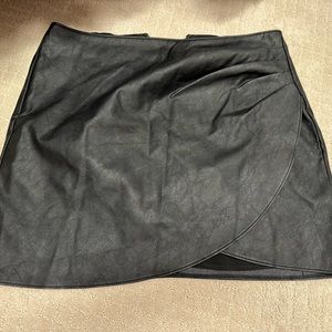 Large Abercrombie and Fitch Vegan Leather Mini Skirt, only worn once.